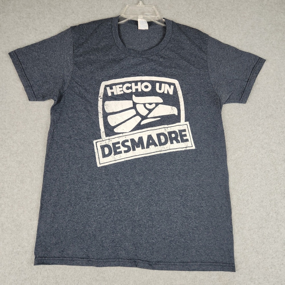 Caballero T-Shirt Mens Large Navy Hecho Un Desmadre Eagle Graphic Short Sleeve